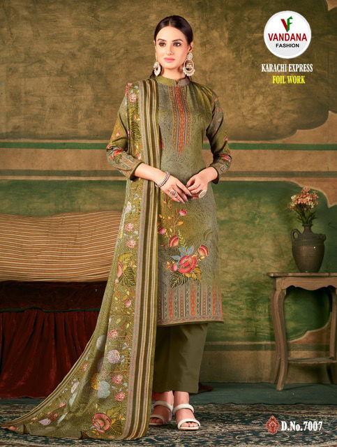 Vandana Karachi Express Vol 7 Regular Wear Wholesale Printed Cotton Dress Material
